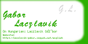 gabor laczlavik business card